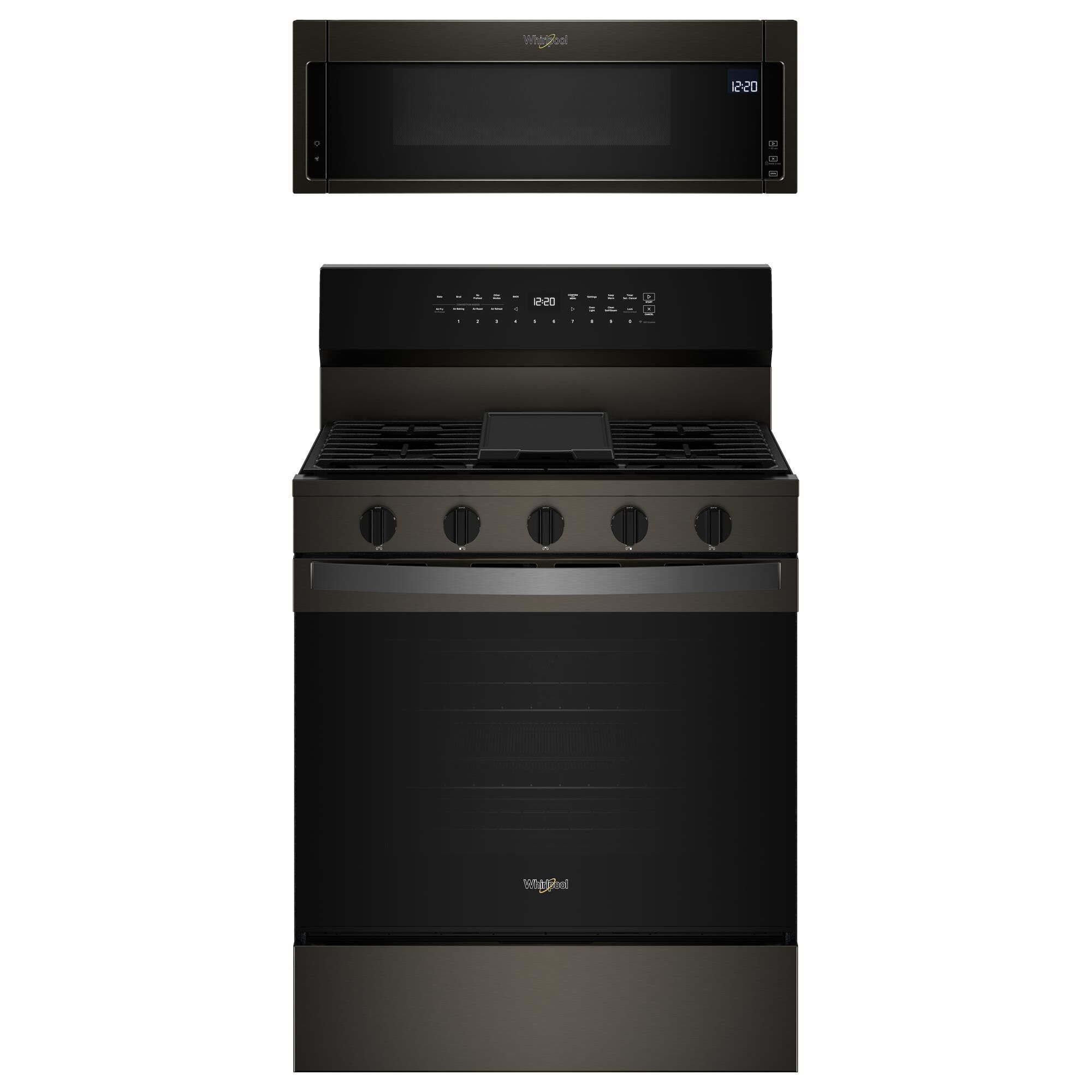 Whirlpool black stainless steel microwave on sale
