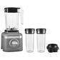 KitchenAid 3-Speed Ice Crushing Blender with 2 Personal Blender Jars in Matte Charcoal Grey, , large