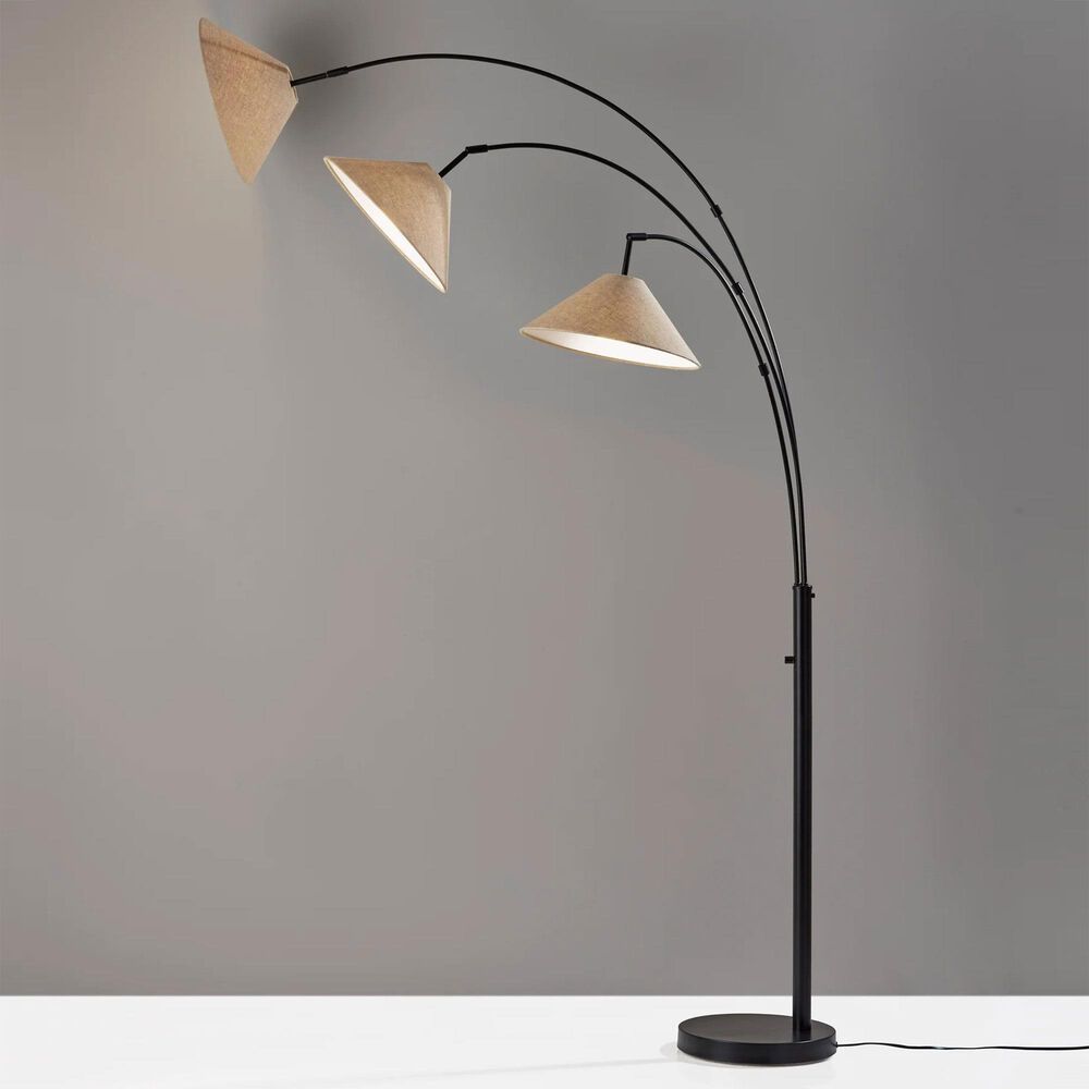 Adesso Braxton 3-Arm Arc Lamp in Dark Bronze, , large