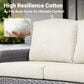 HOMLUX 4-Piece Patio Conversation Set with Grey Wicker in Beige, , large