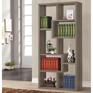 Pacific Landing 8-Shelf Bookcase in Dark Grey, , large