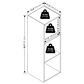 HOMLUX 3-Cube Open Shelf Bookshelf in Espresso, , large