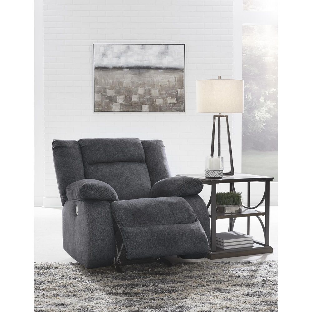 Ashley Burkner Power Rocker Recliner in Marine Velvet, , large