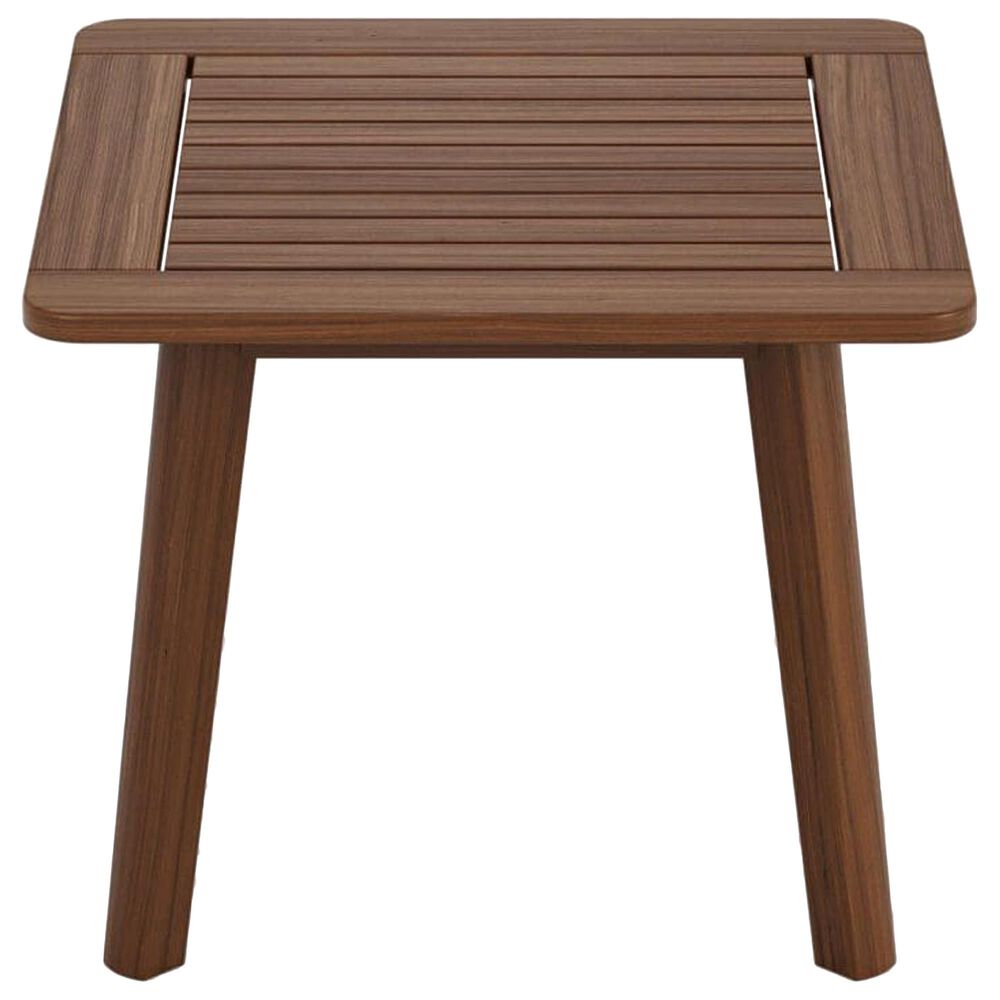 Jensen Outdoor Foundations 24&quot; Square Side Table in Chocolate Brown, , large