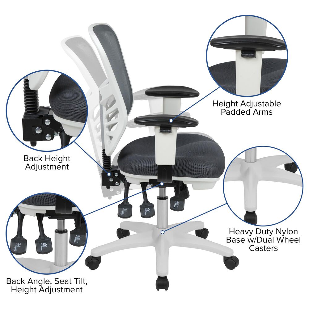 Flash Furniture 44.25&quot; Executive Swivel Chair in Gray, , large