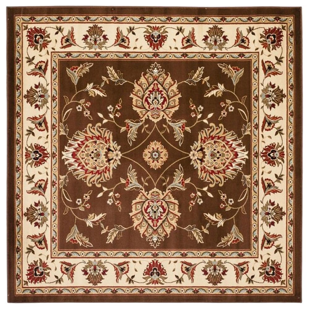 Safavieh Lyndhurst LNH555 6"7" Square Brown and Ivory Area Rug, , large