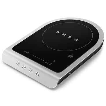 SMEG 12" Portable Induction Cooker in Matte Black and Grey, , large
