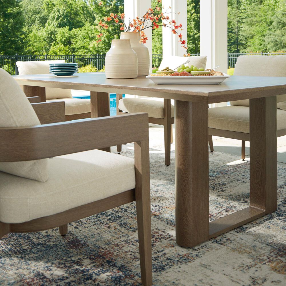 Ashley Serene Bay Outdoor Dining Table in Dark Brown, , large