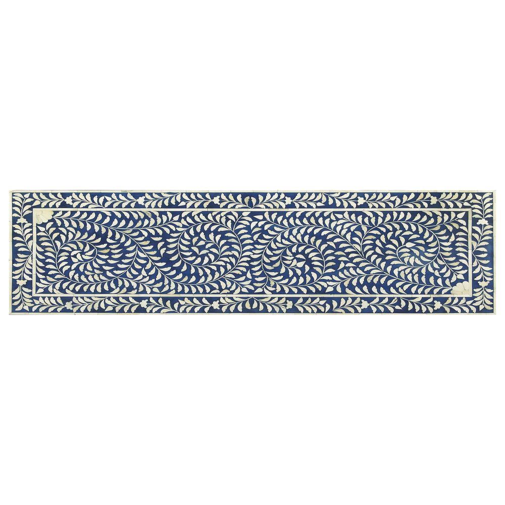 Butler Bone Inlay Bench in Blue, , large