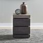 Belle Furnishings Piedmont 2-Drawer Chairside Table in Charcoal and Ash, , large