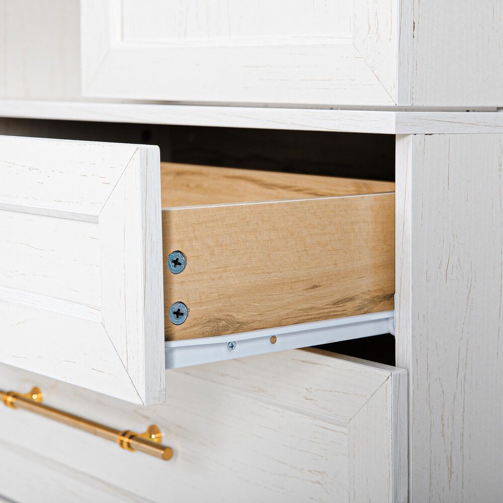 HOMLUX HOMLUX 78.2" Tall Farmhouse Kitchen Pantry Cabinet with 8 Door Shelves, Storage Cabinet with 3 Adjustable Shelves, 3 Large Drawers, Versatile Cupboard for Kitchen, Dining &amp; Bathroom, Retro White, , large
