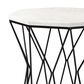 Baxton Studio Venedict End Table in White/Black, , large
