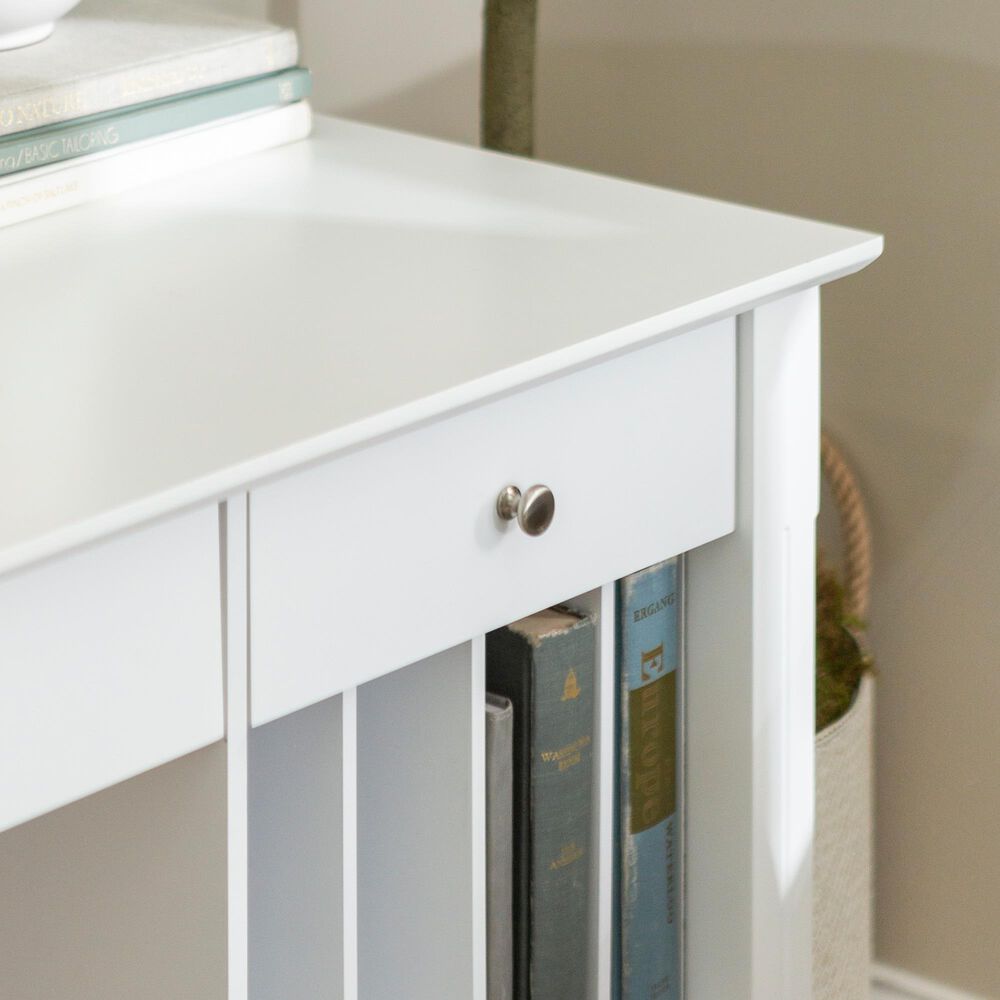 Walker Edison Clara Deluxe Desk in White, , large
