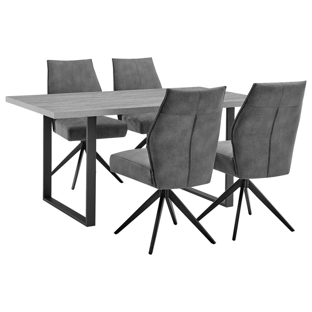 Blue River Fenton/Monarch 5-Piece Dining Set in Matte Black, , large