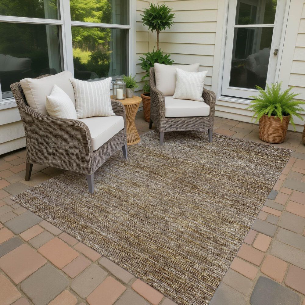 Dalyn Rug Company Soft Essentials Solid Brown 5' x 7'6" Indoor/Outdoor Area Rug, , large