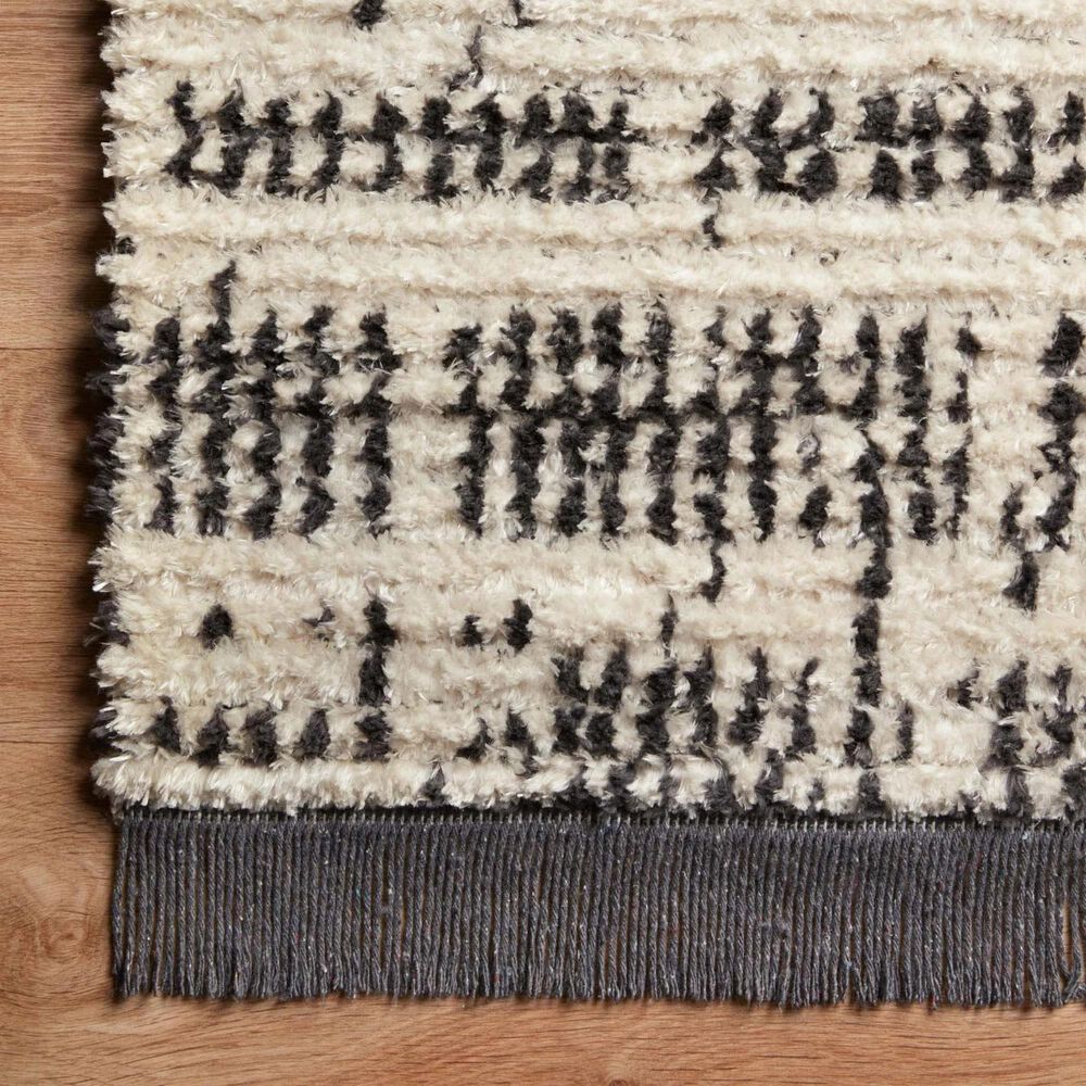 Chris Loves Julia x Loloi Alice ALI-02 2&#39;7&quot; x 4&#39; Cream and Charcoal Area Rug, , large