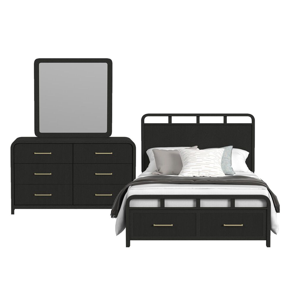 Mayberry Hill Ridgemont 3-Piece King Storage Bedroom Set in Black, , large