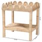 Baxton Studio Sumana Scallop Side Table in Natural, , large