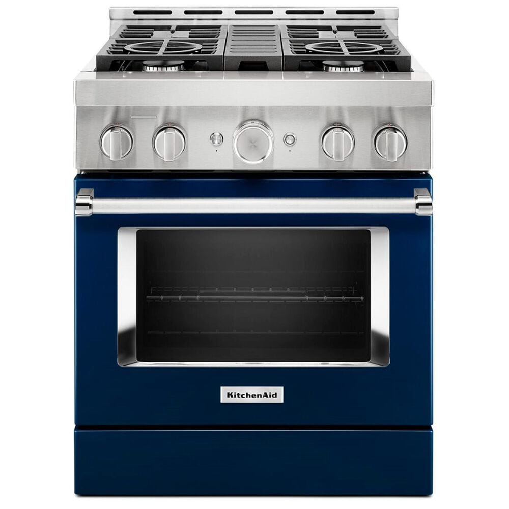 KitchenAid 4.1 Cu. Ft. Freestanding Gas Range with True Convection in Ink Blue, , large