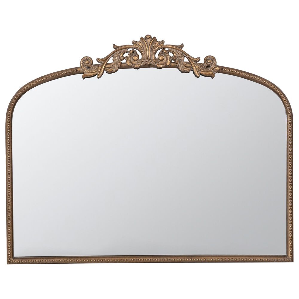 Hearth and Haven Arch Wall Mirror with Baroque Inspired Frame in Gold, , large