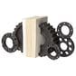 Mercana Cogsworth Resin Industrial Gear Decorative Bookend in Brown (Set of 2), , large