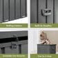 HOMLUX 200-Gallon Outdoor Waterproof Storage Deck Box in Dark Gray, , large