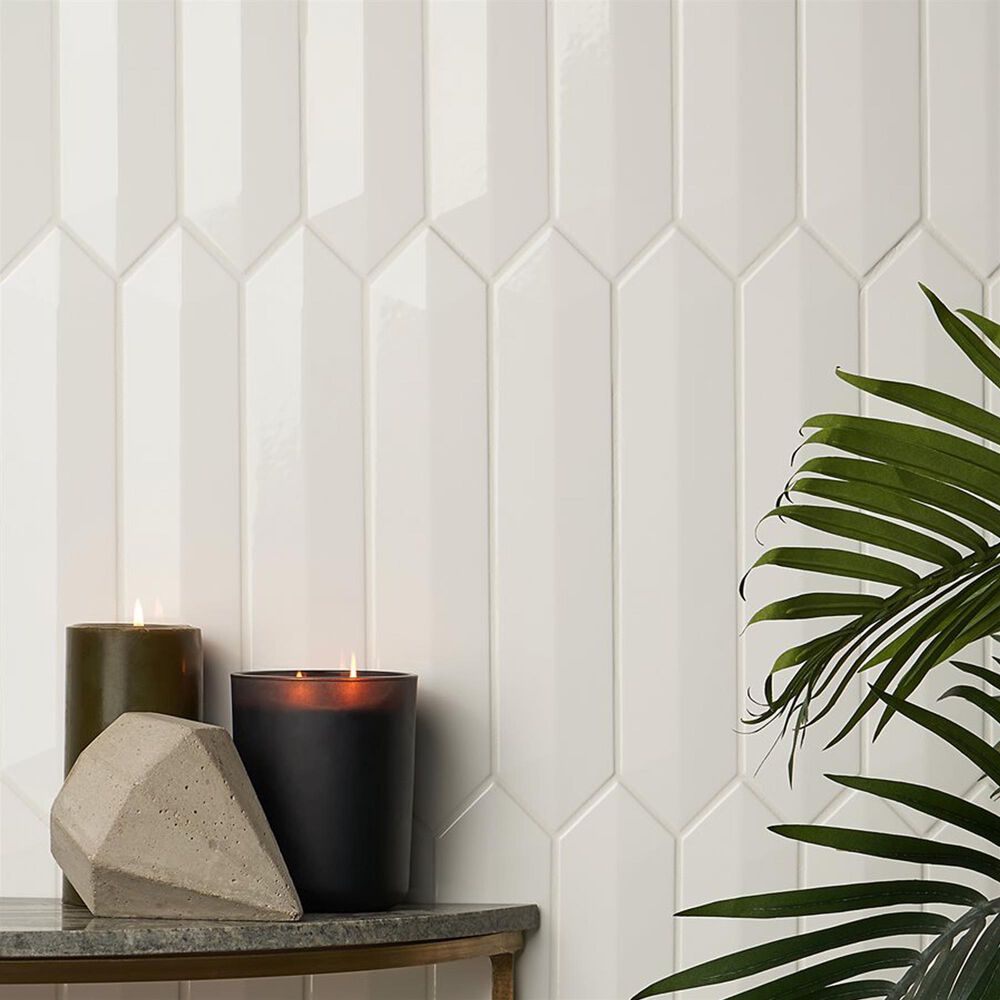 Soho Studio Clark Contour White 2.6&quot; x 13&quot; Ceramic Tile, , large