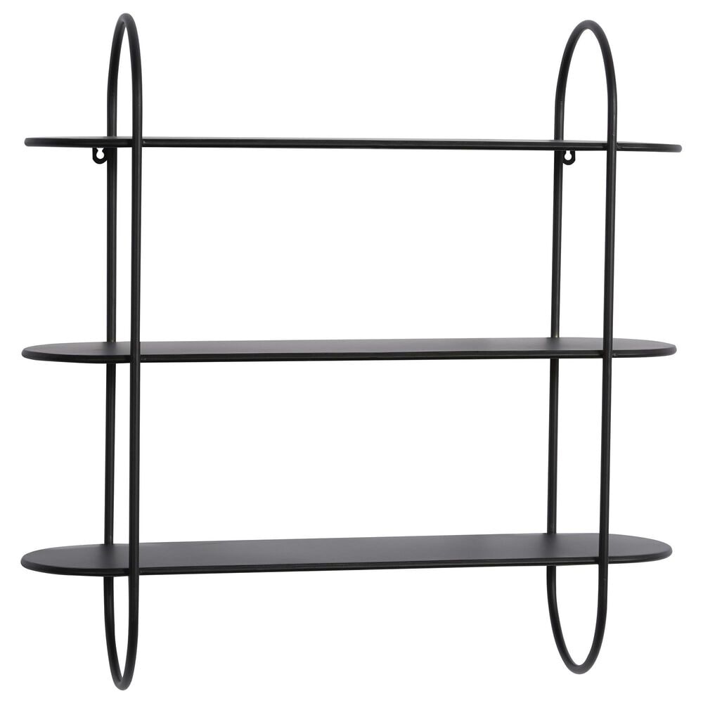 Maple and Jade 28&quot; Wall Shelf in Matte Black, , large