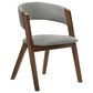 Blue River Venus and Rowan 5-Piece Dining Set with Gray Cushion in Walnut and White, , large