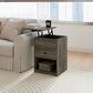 HOMLUX 1-Drawer Lift Top Nightstand in French Oak Grey, , large
