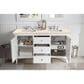 James Martin Vanities Palisades 60" Double Bathroom Vanity in Bright White with 3 cm Eternal Marfil Quartz Top and Rectangular Sinks, , large