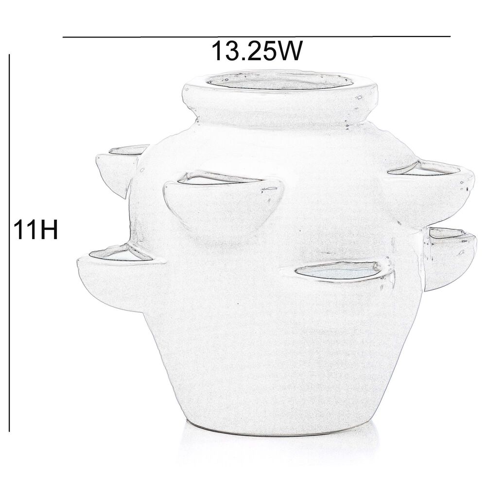 Alfresco Home Willows 8-Pocket Strawberry Patio Jar in Lace, , large