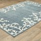 ROW by Oriental Weavers Quinn Coral Blue and Ivory 5"3" x 7" Area Rug, , large