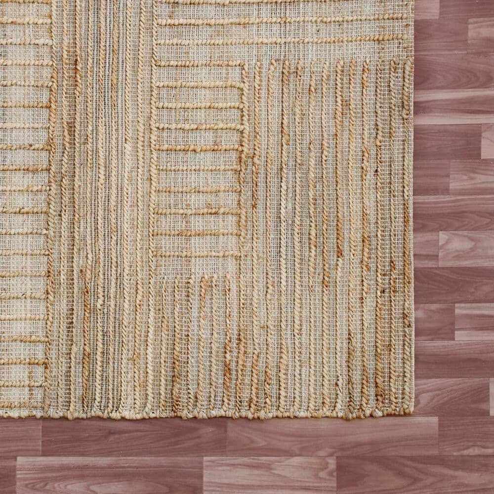 L&amp;R Resources Maples Striped 5&#39; x 7&#39;9&quot; Natural Area Rug, , large