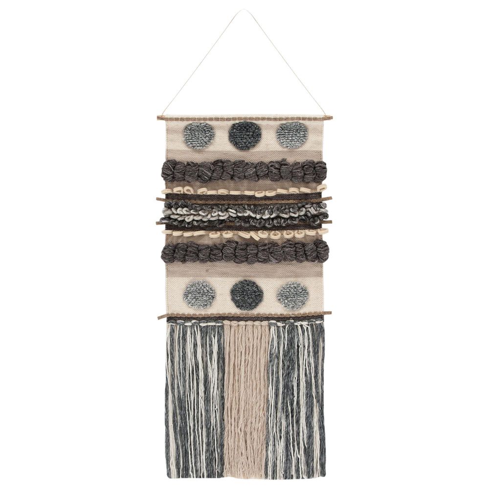Safavieh Kalli Roxzie Woven Wall Art in Ivory and Grey, , large