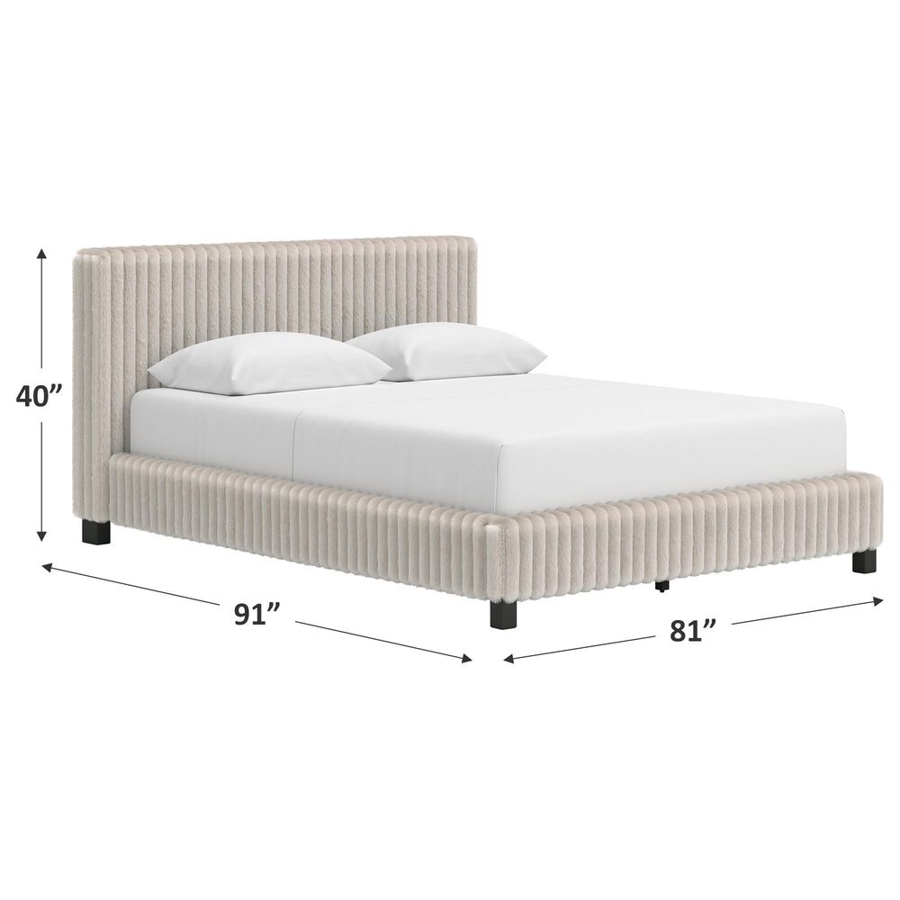 Ashley Zuraleus Queen Upholstered Platform Bed in Gray, , large