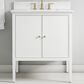 37B Heston 30" Single Bathroom Vanity in Bright White with White Composite Stone Top and Backsplash, , large