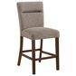 Modern Market Bar Stool with Dark Brown Fabric Seat, , large