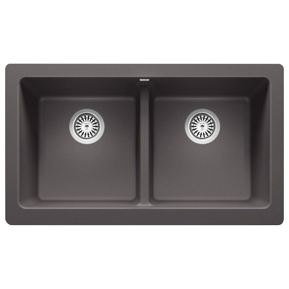 Blanco Vintera 33" Equal Double Apron Farmhouse Sink in Cinder, , large