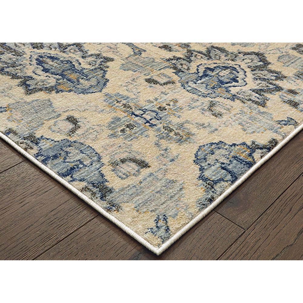 Oriental Weavers Pandora 5502W 9&#39;10&quot; x 12&#39;10&quot; Ivory and Blue Area Rug, , large