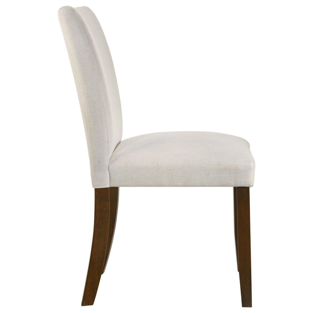Coaster Cantley Dining Side Chair with Beige Cushion in Rich Brown, , large
