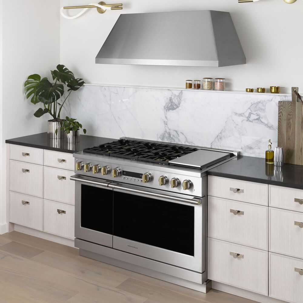 Monogram 48&quot; Dual-Fuel Professional Range with 6 Burners and Steam Clean in Stainless Steel, , large