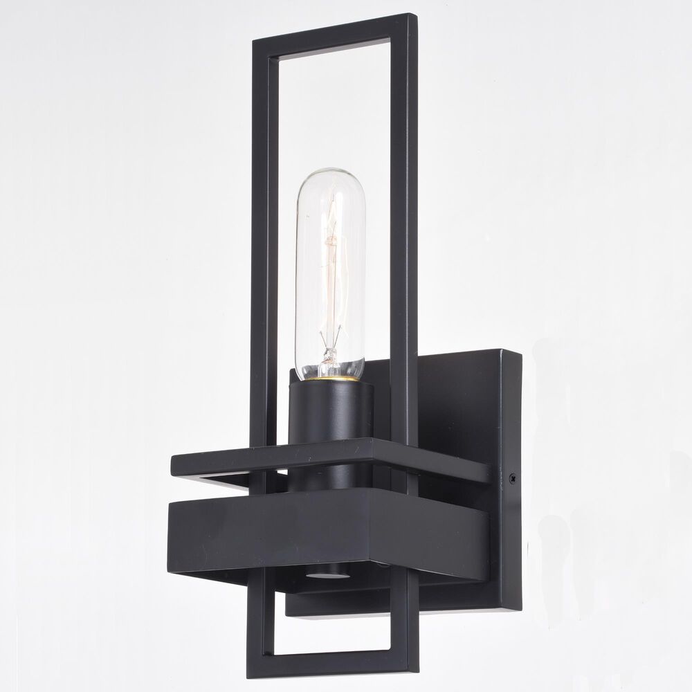 Vaxcel Marquis 1-Light Wall Sconce in Matte Black, , large