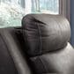 Ashley Erlangen Power Reclining Sofa with Adjustable Headrest in Midnight, , large