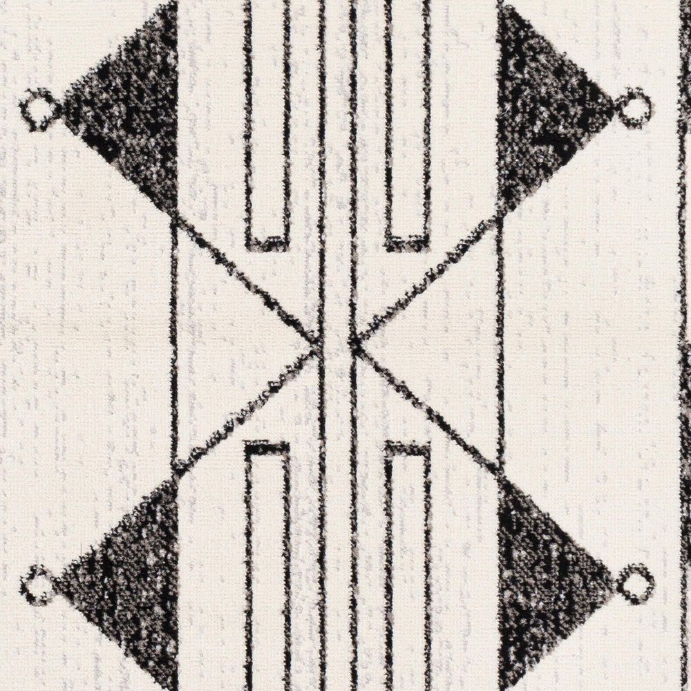 Surya Pisa 6&#39; x 7&#39;9&quot; Black, Gray and Ivory Area Rug, , large