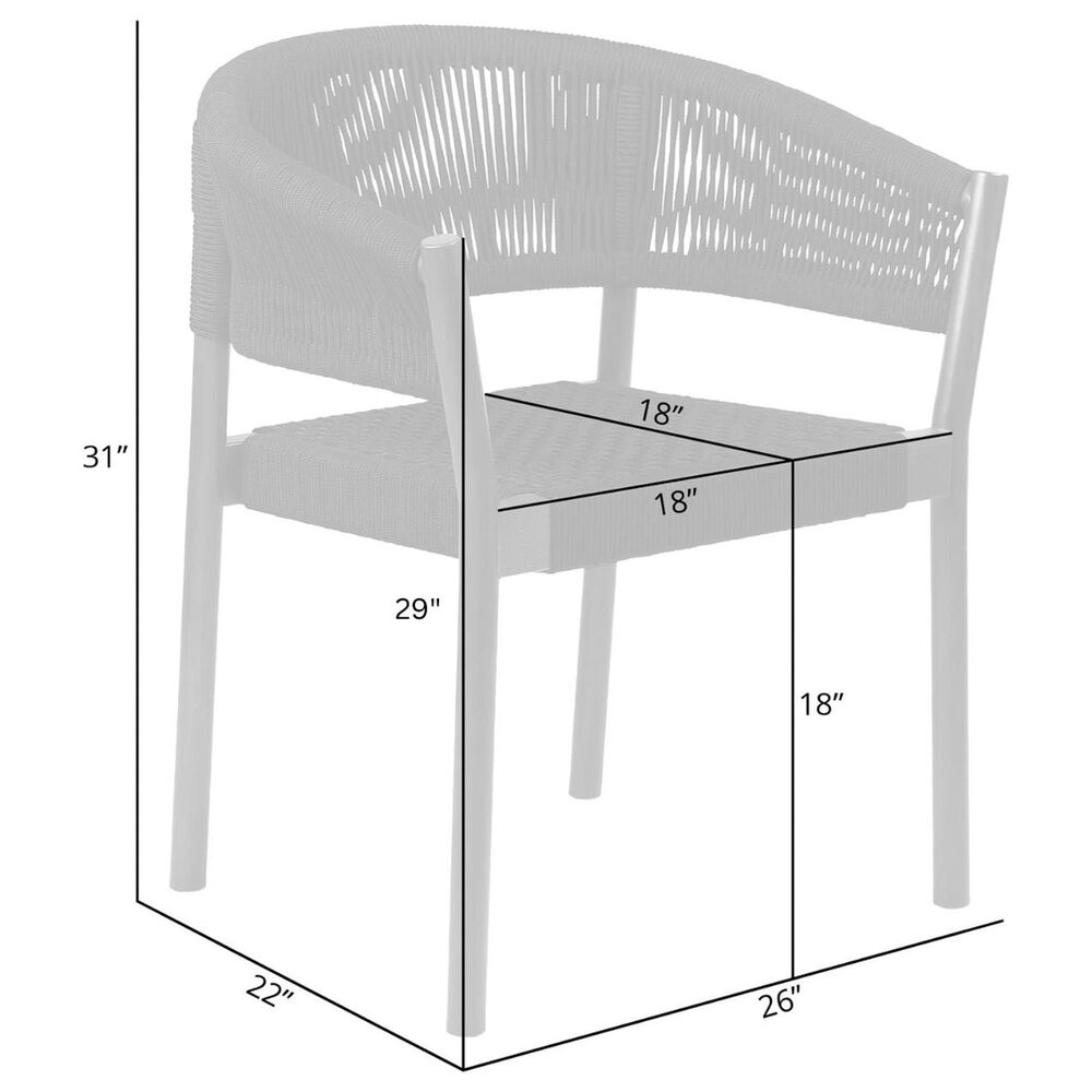 Blue River Doris Patio Dining Chair in Dark Eucalyptus and Black &#40;Set of 2&#41;, , large