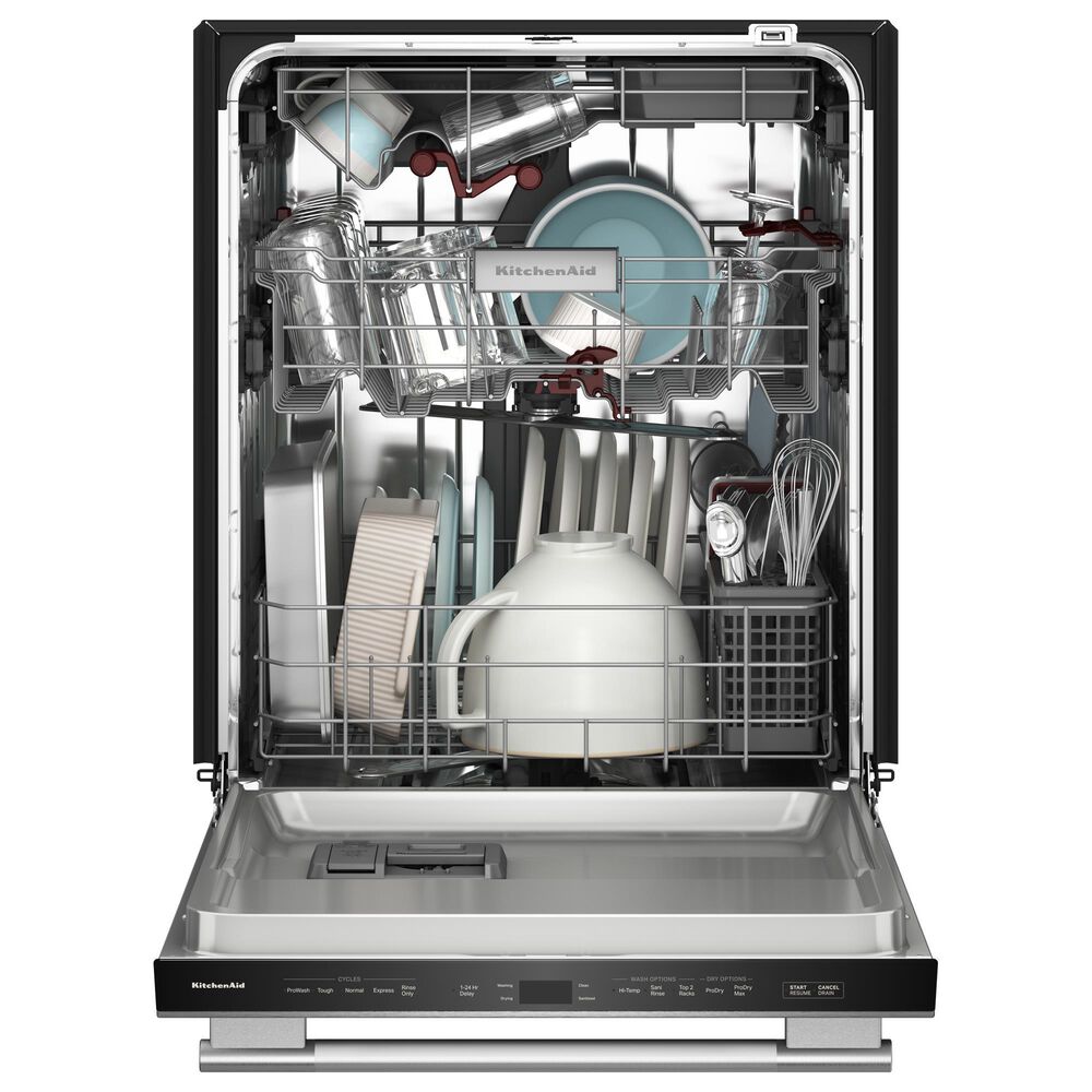 KitchenAid 24&quot; Max Jets Third Rack Dishwasher with Top Control ProDry System in PrintShield Stainless, , large