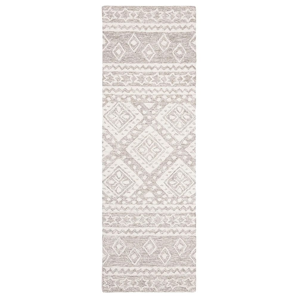 Safavieh Micro-Loop 2"3" x 9" Dark Gray and Ivory Runner, , large