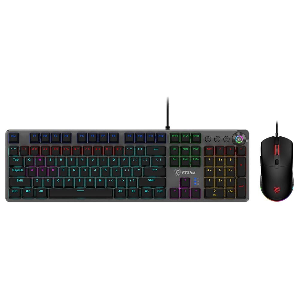 MSI Forge Red Switches Gaming Keyboard and Mouse Combo in Black, , large