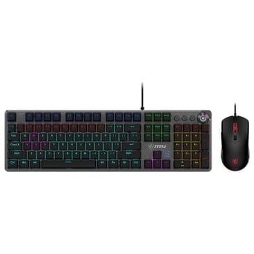 MSI Forge Red Switches Gaming Keyboard and Mouse Combo in Black, , large